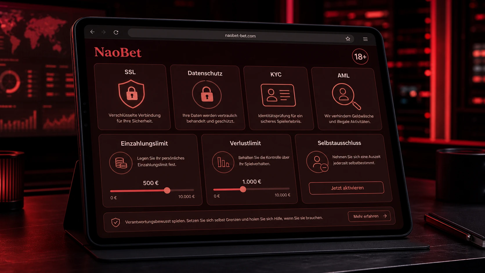 Sicherheit und Spielerschutz